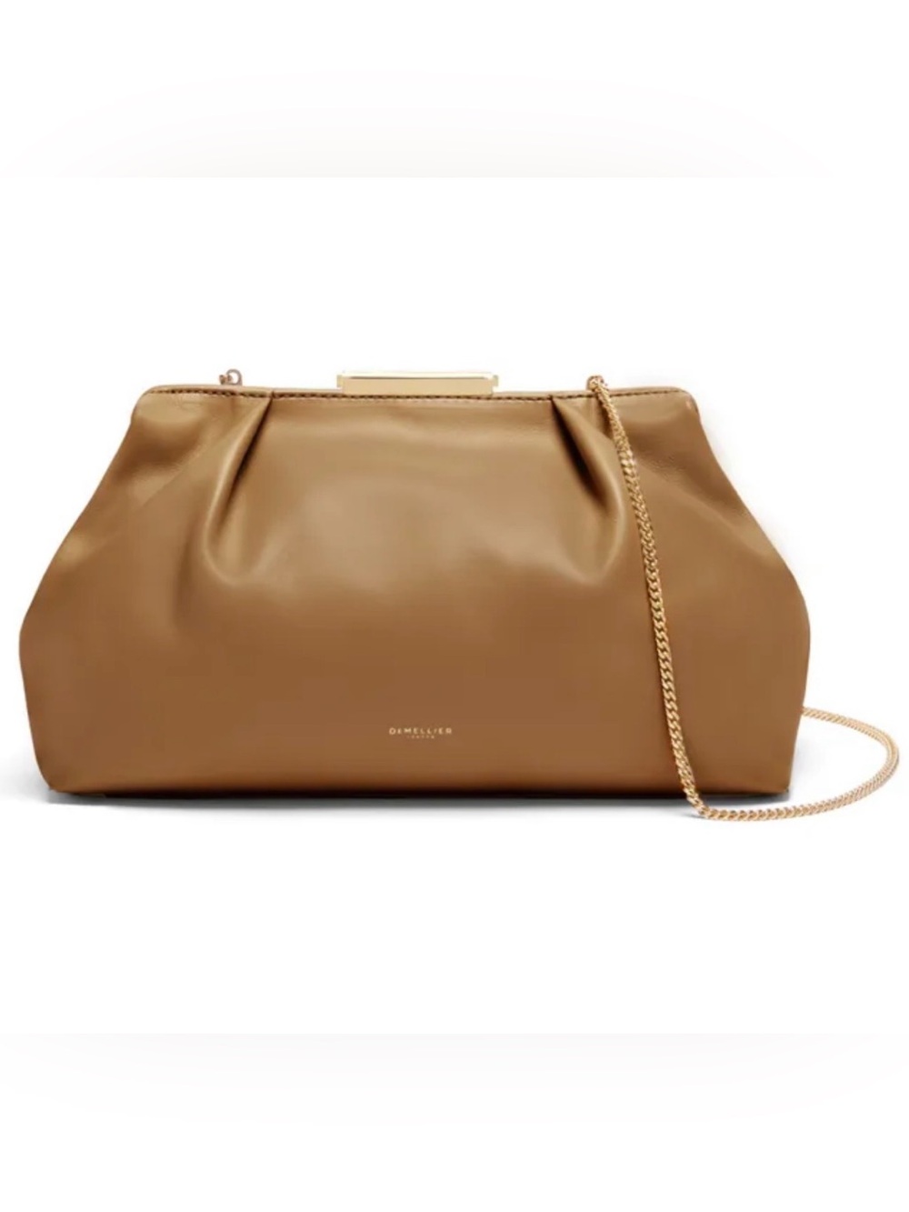 Demellier Florence Clutch in Deep Toffee